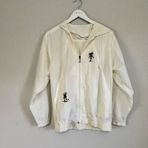 Vintage DAVID SMITH Women’s White Embroidered Golf Hoodie Backpack Details Sz S